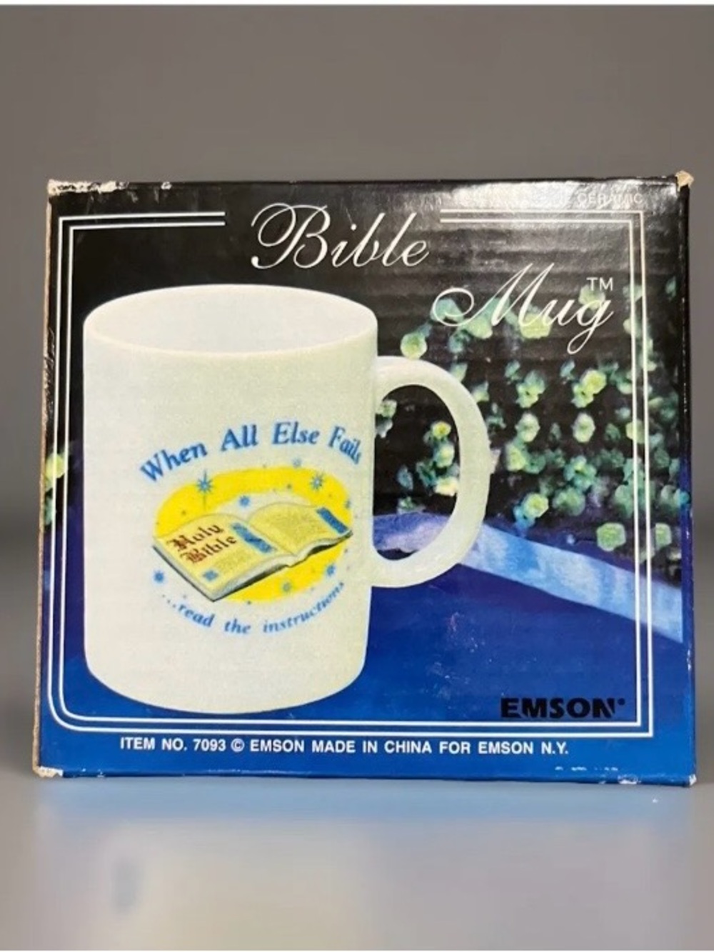 Vintage 1980s Emson Holy Bible Mug Ceramic Coffee Cup New In Original Box